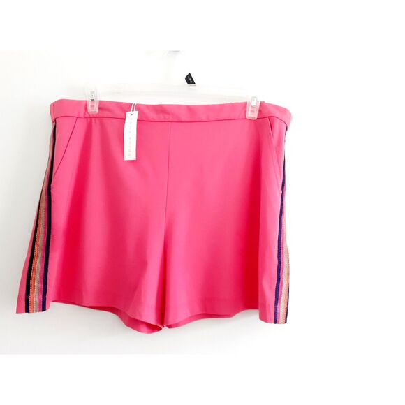Trina Turk Emmy Side Striped Watermelon Pink Pull On Shorts XXL NWT SRP $188 - Picture 7 of 14